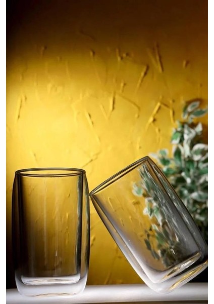 Arow Çift Cidarlı 400ML 2'li Bardak