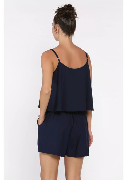 Kadın Ayarlanabilir Askılı Bluz Bel Lastikli Şort Ikili Takım P-00017791 modelleri