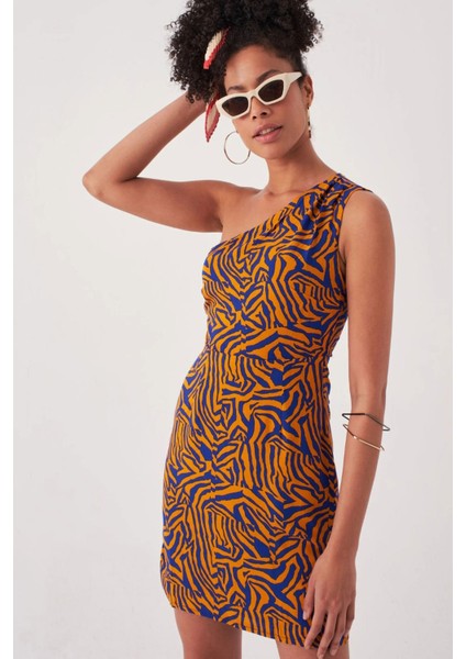 Kadın Askılı Tek Omuzlu Mini Elbise 7002-450-0008 fiyatları