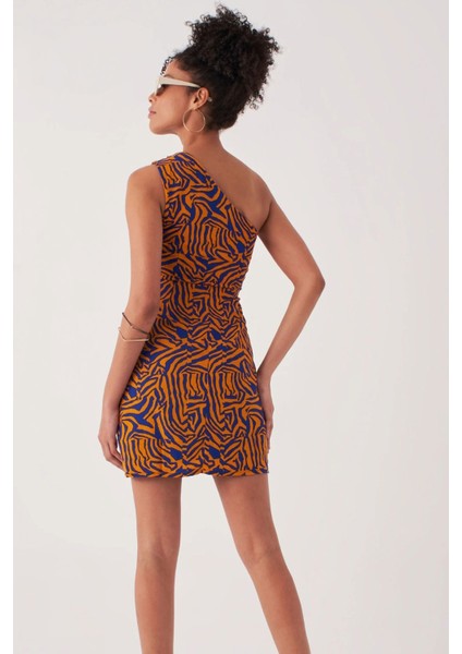 Kadın Askılı Tek Omuzlu Mini Elbise 7002-450-0008 modelleri