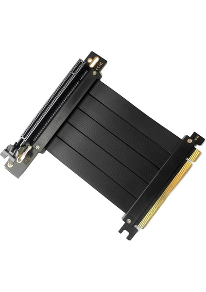 Tam Hızlı Pcı-E 4.0 16X Grafik Kartı Uzatma Kablosu Adaptör Kartı Genişletme Bağlantı Noktası 90 Derece 10CM Kablo (Yurt Dışından)