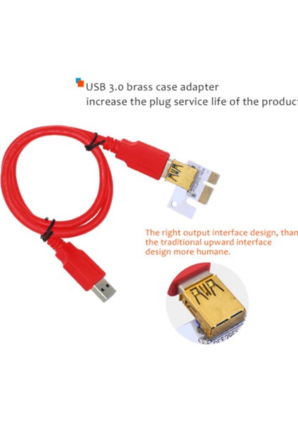 Pcıe Riser Usb3.0 Yüksek Hızlı Grafik Kartı Pcıe Adaptör Kartı 1x Ila 16X VER012 Genişletici Pcıe Riser Kartı Madencilik Için (Yurt Dışından) modelleri
