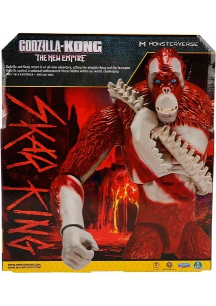 Godzılla ve Kong Dev Aksıyon Fıgur 28CM-35550 Skar King with Whiplash