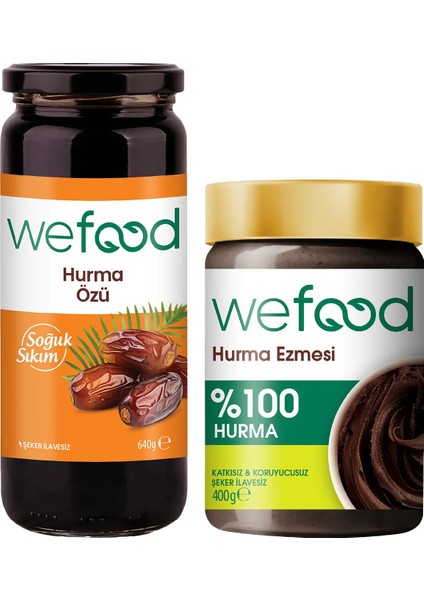 Sade Hurma Ezmesi 400 gr + Wefood Hurma Özü 640 gr