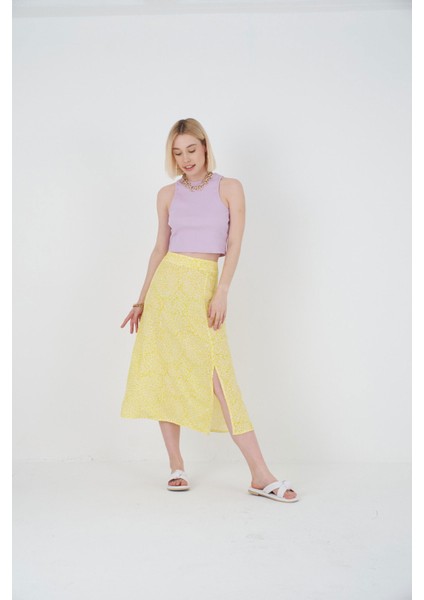 Kadın Yırtmaçlı Midi Etek 7002-451-0007 fiyatları
