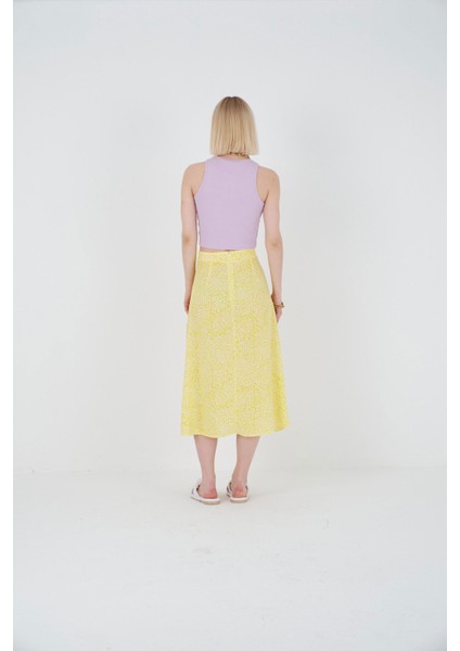 Kadın Yırtmaçlı Midi Etek 7002-451-0007 modelleri