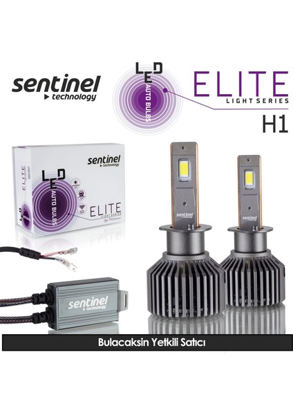 Sentinel Elite H1 LED Xenon Ampülü 65W 12V 12000 Lumen 6500 Kelvin Beyaz Işık