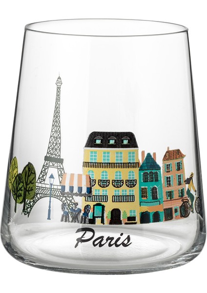 Paris City 2'li Su Bardağı Seti - Şeffaf