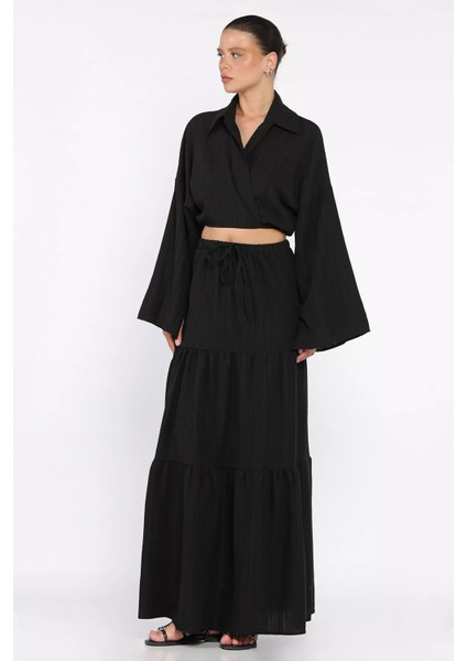 Kadın Bağlamalı Bluz Etek Ikili Takım (Astarlı Kullanım Önerilir) P-00017758 fiyatları