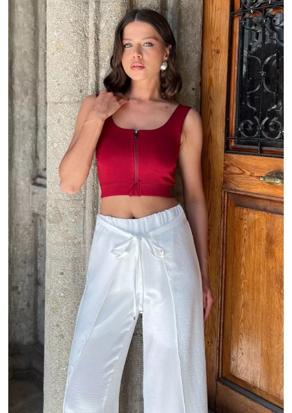 Kadın Ön Fermuarlı Pedli Likralı Büstiyer P-00017757