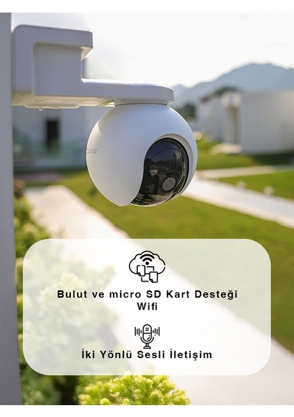 Ezvız Hb8 4 Mp Wi-Fi Bataryalı Ptz Güvenlik Kamerası – 360° Dönebilen, Gece Görüşlü, Akıllı Takip Özellikli, IP66 Su Geçirmez | Fynix Teknoloji