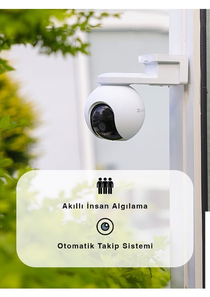 Ezvız Hb8 4 Mp Wi-Fi Bataryalı Ptz Güvenlik Kamerası – 360° Dönebilen, Gece Görüşlü, Akıllı Takip Özellikli, IP66 Su Geçirmez | Fynix Teknoloji