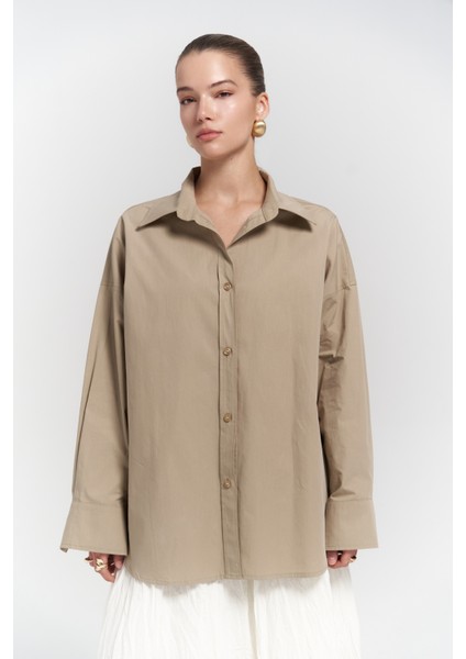 Phoebe Oversize Taş Gömlek