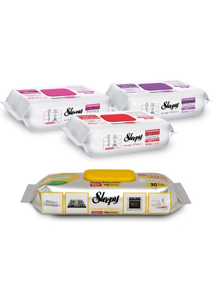 Easy Clean Çiçek Serisi&süper Yağ Çözücü Yüzey Temizlik HAVLUSU&MENDILI(3X100+30) fiyatları