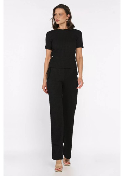 Yan Büzgülü Kadın Bluz Pantolon Ikili Takım P-00017735 fiyatları