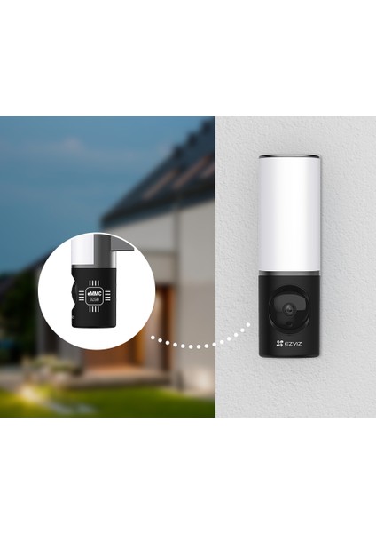 Ezvız Lc3 4mp Wi-Fi Akıllı Güvenlik Kamerası ve LED Işıklı Duvar Armatürü – Hareket Algılamalı, Gece Görüşlü, Iki Yönlü Sesli, Alarm Destekli, IP65 Dış Mekân | Fynix Teknoloji
