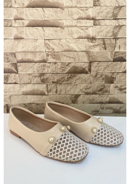 Kadın Babet Fileli Hafif Rahat Şık Günlük Ayakkabı 1021-111-0012