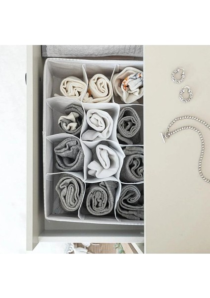 Alas 12 Bölmeli Çok Amaçlı Çekmece Düzenleyici Organizer (Havlu-Çorap-Iç Çamaşırı Vb) 31X25X12 cm fırsatları