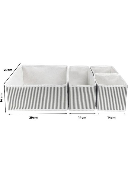 Alas 4'lü Çok Amaçlı Dolap Içi ve Çekmece Içi Düzenleyici Organizer Kutu Seti indirimleri