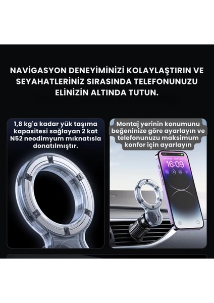 Pro Süper Manyetik Araç Içi Telefon Tutucu, Havalandırma Sıkıştırmalı Stabil Telefon Tutucu indirimleri