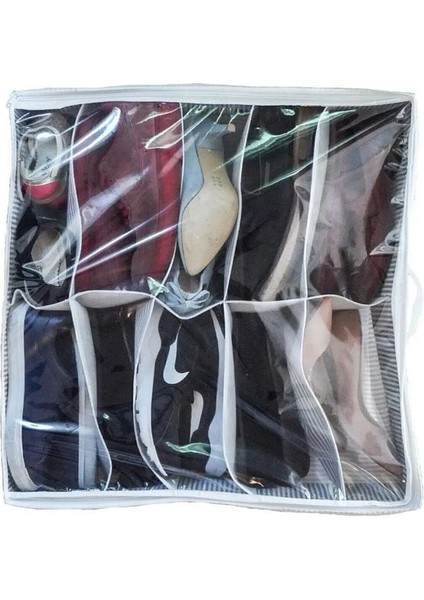 Alas (2 Adet) Yatak Altı Ayakkabı Saklama Çantası Hurç Fermuarlı 58X58X12CM fırsatları