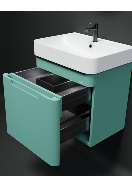 Colorit Çekmeceli Lavabo Dolabı 60 cm Nil Yeşili fiyatları