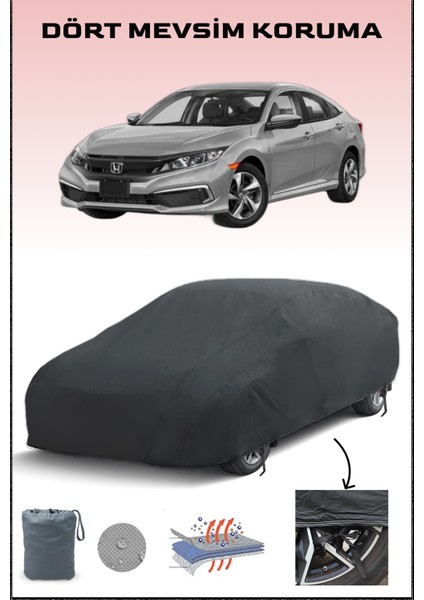 Honda Civic Sedan ile Uyumlu Oto Branda, Araba Brandası, Su ve Güneş Geçirmez Araba Çadırı