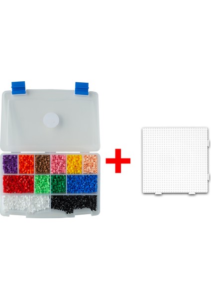 Hama Midi Boncuk Seti 3.400 Ad + Büyük Kare Tabla