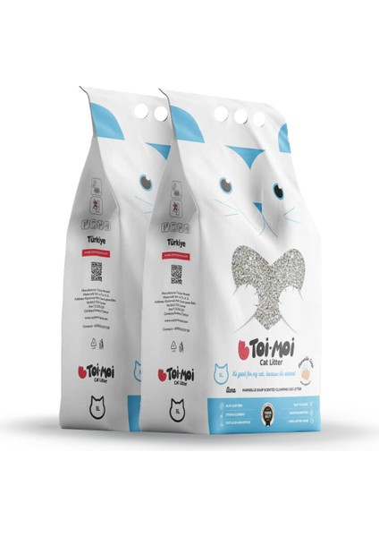 2’li Avantaj Paketi - Marsilya Sabunu Kokulu Sodyum Bentonit Kedi Kumu 2X5L