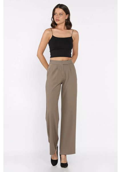 Kadın Bel Lastikli Cırtlı Palazzo Pantolon P-00017609 fiyatları