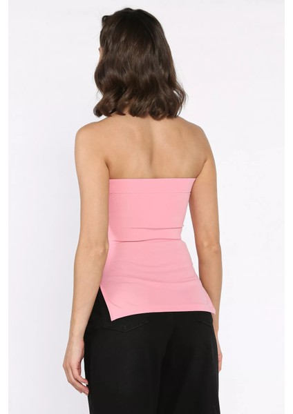 Kadın Yanlar Yırtmaçlı Büzgü Detaylı Pedli Straplez Büstiyer P-00016104 modelleri