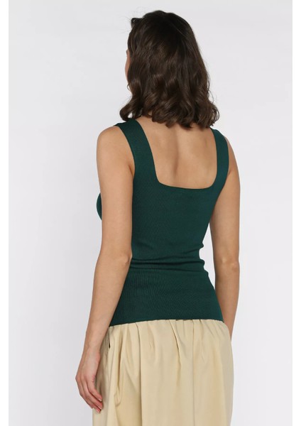 Kare Yaka Askılı Likralı Kadın Triko Bluz P-00017658 modelleri