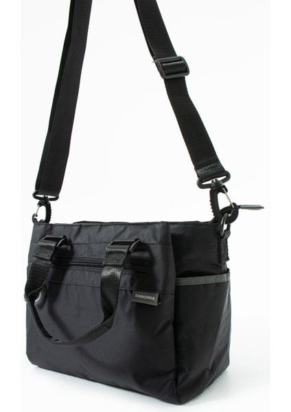 Kadın 4 Gözlü Desenli Paraşüt Kumaş Ayarlanabilir Çapraz Askılı El Ve Omuz Çantası