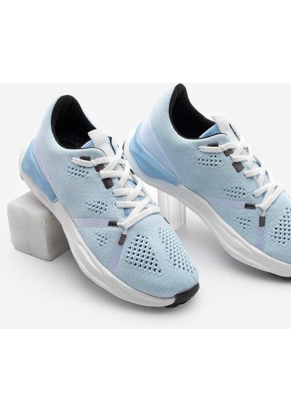 Kadın Sneaker Örgü Triko Koşu Ve Yürüyüş Spor Ayakkabı Armes Mavi