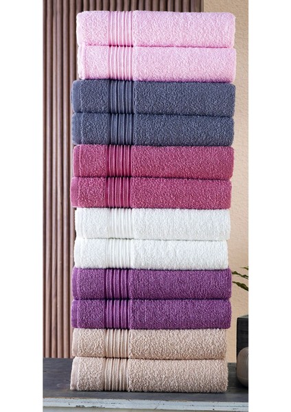 50X90 cm 12'li Sei El & Yüz Havlu Seti
