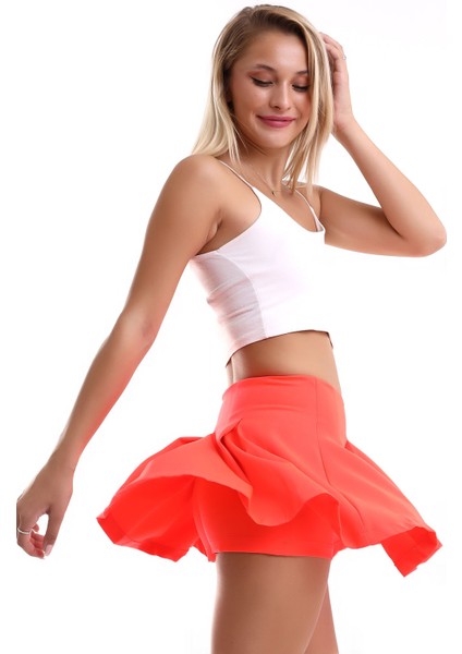 Kadın Pilili Şort Etek 7002-453-0002 modelleri