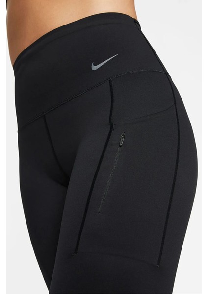 Trainng Go Dri Fit Infinalock High Rise 7/8 Leggings 6 Cepli Toparlayıcı Yüksek Belli Reflektörlü Antrenman Taytı Siyah modelleri