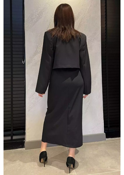 Kadın Kemerli Yırtmaçlı Kalem Etek P-00014569 fırsatları