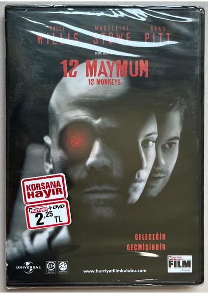 12 Maymun DVD Bruce Willis Madeleine Stowe Brad Pitt (Orjnal Dönem Baskı Dvd)