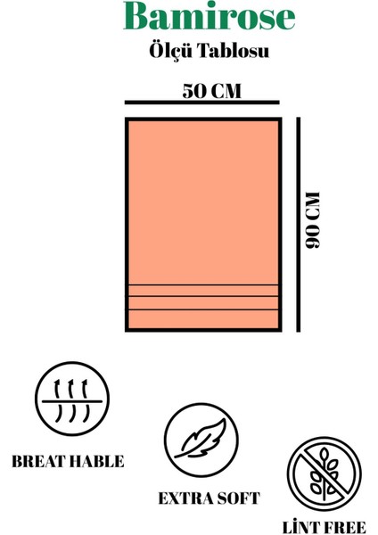 50X90 cm 5'li Amore El & Yüz Havlu Seti