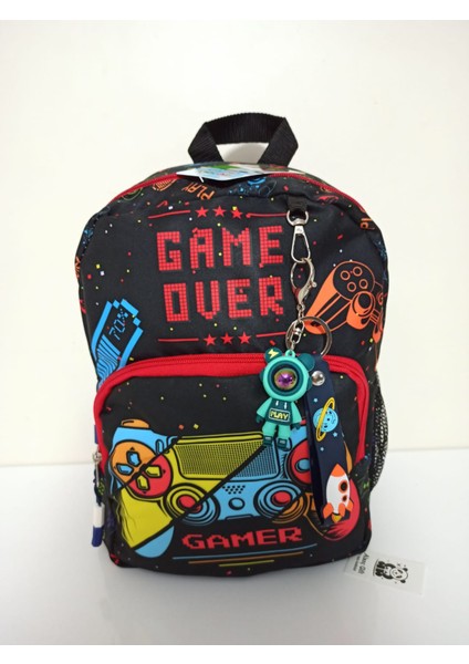 Erkek Çocuk Anaokulu Sırt Çantası Ortopedik Su Geçirmez Gamer Desen+Kalemlik+Anahtarlık fiyatları