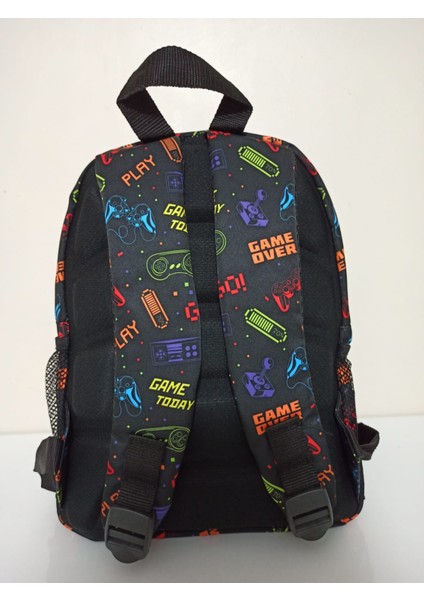 Erkek Çocuk Anaokulu Sırt Çantası Ortopedik Su Geçirmez Gamer Desen+Kalemlik+Anahtarlık indirimleri