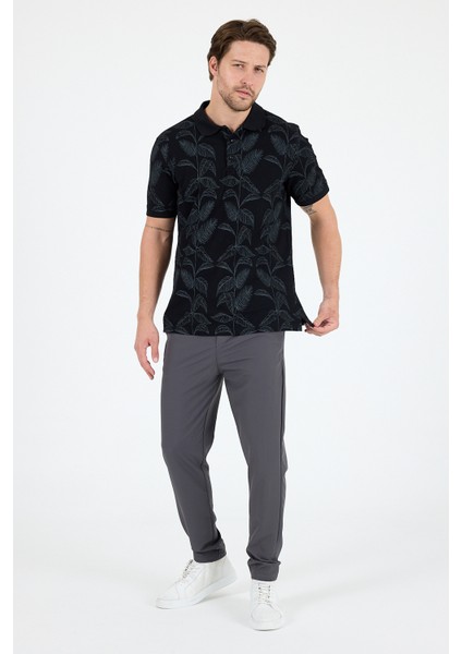 Erkek Polo Yaka Desenli T-Shirt – %95 Pamuk %5 Elastan – Şık, Esnek ve Rahat Kısa Kollu Tişört 0033 fiyatları