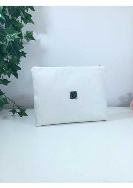 Majestic Blooms - Mavi Monogram Harfli Portföy Çanta fırsatları