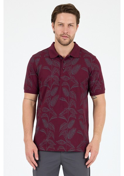 Erkek Polo Yaka Desenli T-Shirt – %95 Pamuk %5 Elastan – Şık, Esnek ve Rahat Kısa Kollu Tişört 0033