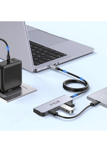 Itpt-4tx Type-C Hubx4 Type-C Port 3.1 10GBPS Çoklayıcı Aluminyum Kasa