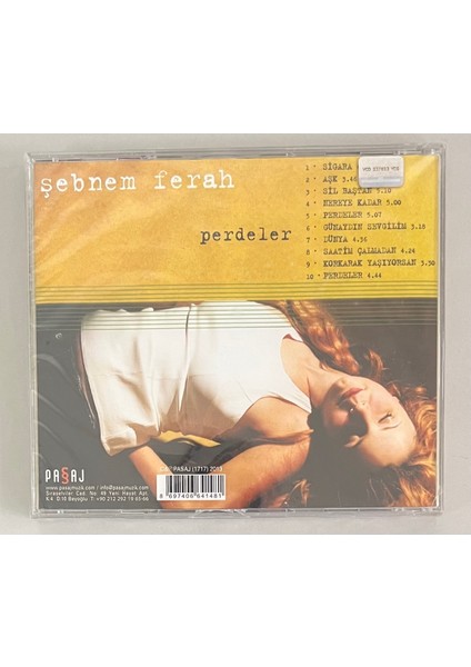 Şebnem Ferah Perdeler CD (Jelatininde Sıfır Orjnal Dönem Baskı Cd)