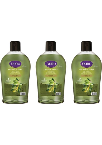 Sıvı Sabun Organik Içerikli Zeytinyağlı 1500 ml x 3 Adet