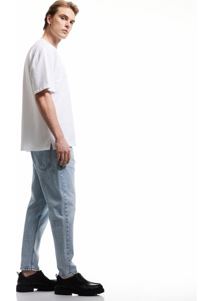 Pamuklu Cepli Loose Fit Jean Pantolon - Steve Jean