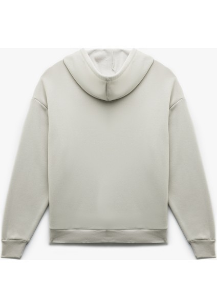 Yıldız Baskılı Şardonlu Kapüşonlu Kanguru Cepli Oversize Fermuarlı Sweatshirt fiyatları